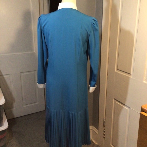 VINTAGE Robin’s Egg Blue Drop Waist Dress EUC - Picture 3 of 7